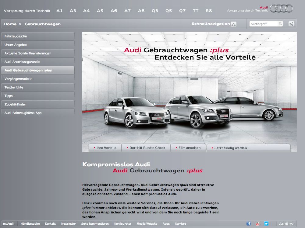 Apple iOS: App “Audi Fahrzeugboerse” hilft bei Gebrauchtwagensuche