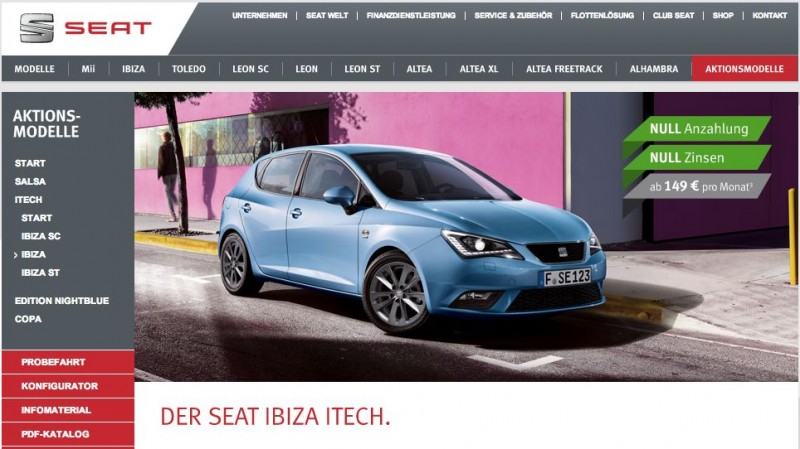 Sonderedition: Seat Ibiza ITECH mit vielen Extras