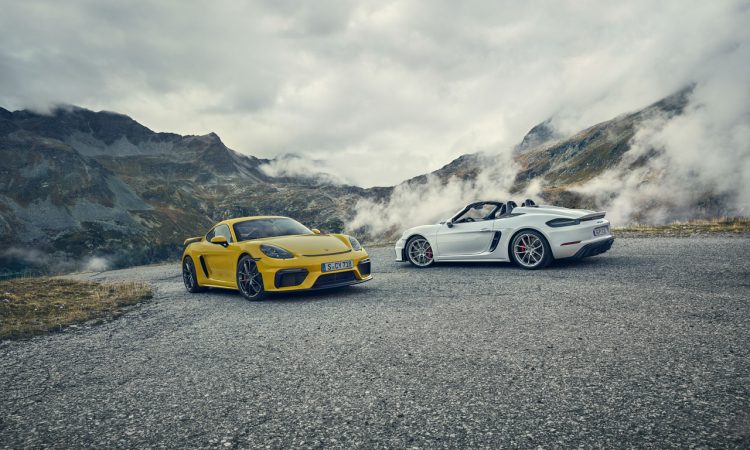 Porsche 718 Cayman GT4 und Boxster 718 Spyder 4 750x450 - Die Neuen sind da - Porsche 718 Cayman GT4 und Porsche 718 Spyder