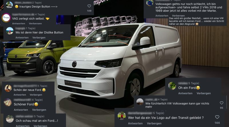 Titelbild Neuer Volkswagen VW Transporter und Caravelle 2024 in der siebten Generation Weltpremiere auf der IAA Nutzfahrzeuge 2024 VW Transporter 2024 AUTOmativ.de 10 Kopie 800x445 - Social Media: Harsche Kritik - VW's neuer Bulli auf Ford-Basis überzeugt nicht